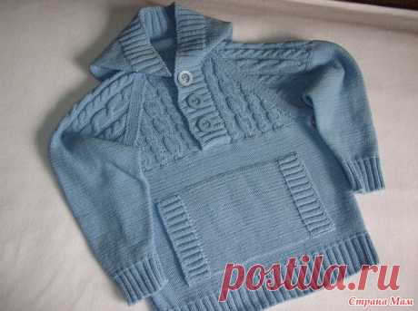 Пуловер с капюшоном для мальчика 4 лет спицами - Вязание для детей - Страна Мам