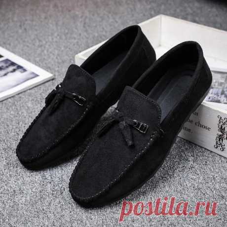 Men Tassel Decor Comfy Synthetic Suede Slip-on Casual Loafers - US$35.04