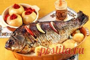Сазан, запеченный в духовке: в фольге, с картошкой, целиком