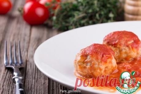 "Ежики" в томатно-яблочном соусе - кулинарный рецепт