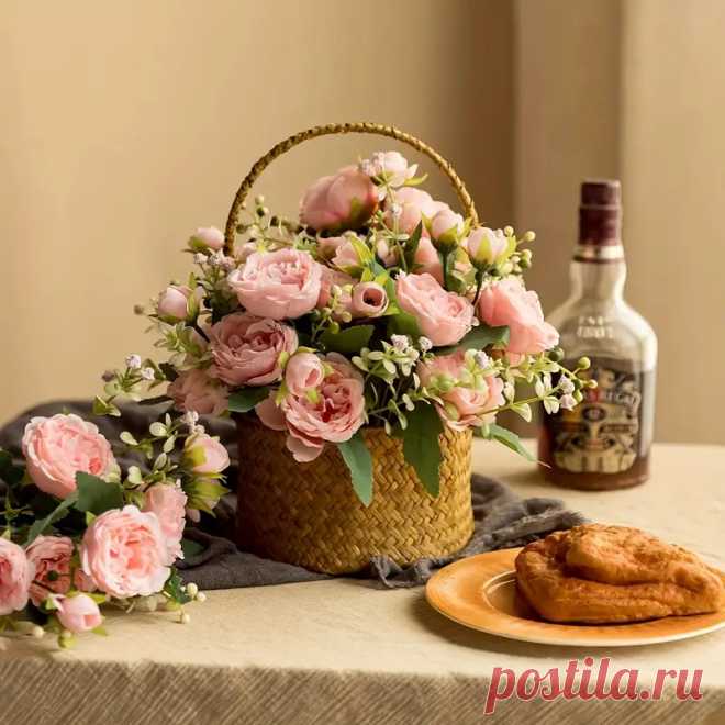 9 шт. искусственный букет пионов искусственный цветок - Temu Moldova