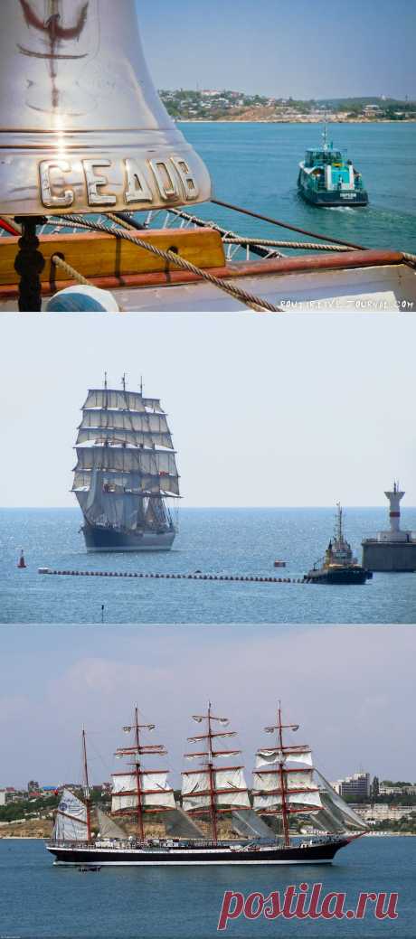 На палубе барка &quot;Седов&quot;.