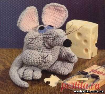 Щекастый мышонок - вязаная игрушка - Схемы вязания крючком - ВЯЗАНИЕ СПИЦАМИ, КРЮЧКОМ - Бесплатные схемы вышивки крестиком