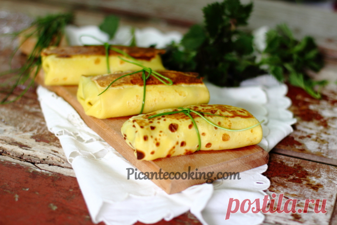 Налисники з кропивою та печерицями | Picantecooking