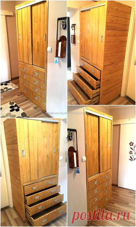 Repurposed Wooden Pallets Closet Idea | Wood Pallet Furniture