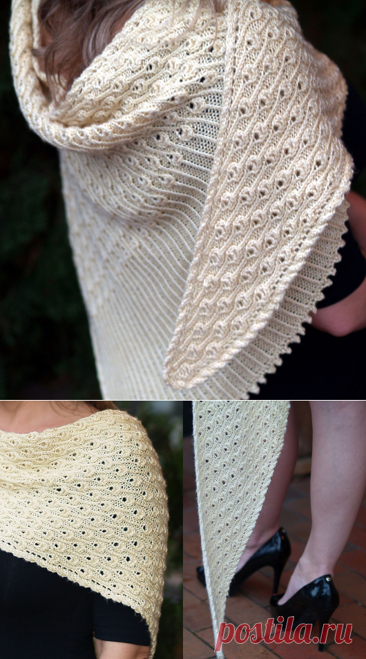 Вязаная шаль Effervescent | ДОМОСЕДКА