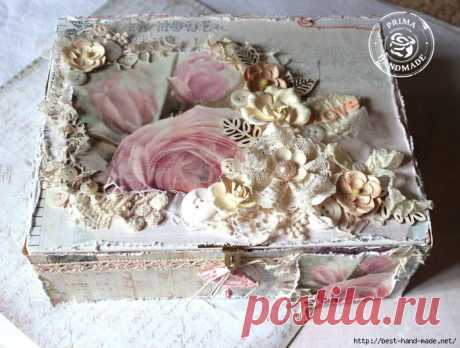 Романтическая скрап-шкатулка в стиле шебби шик от Juliana - I Luv Vintage Scrap.
