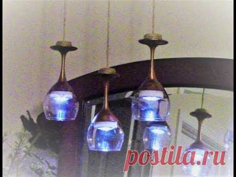 Dollar Tree DIY "Highend Dupe" Modern Farmhouse Chic Wine Glass Chandelier