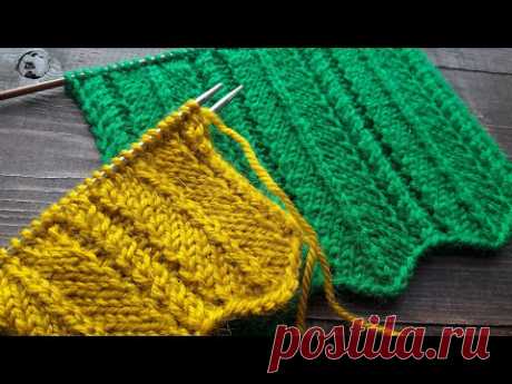 Потрясающе красивый узор с волнистым краем! Узор Вертикальные полосы