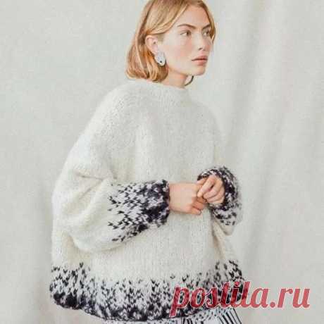 Шикарные джемпера свободной формы жаккардовым узором