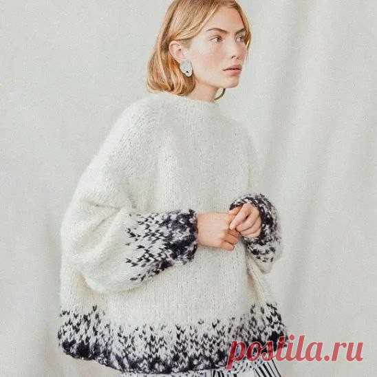Шикарные джемпера свободной формы жаккардовым узором