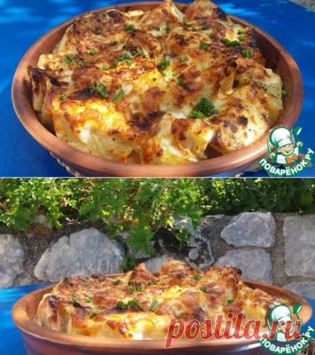 Запеченный картофельный салат - кулинарный рецепт