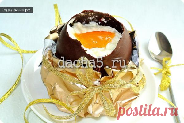 Шоколадные яйца со сливочным муссом (нежный десерт на Пасху).