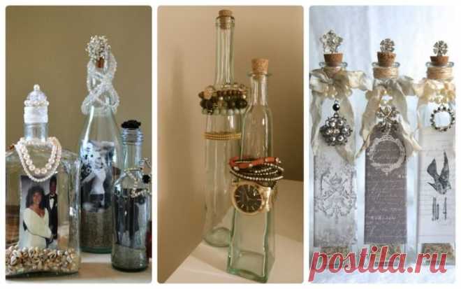 Креативные и оригинальные предметы из стеклянных бутылок
