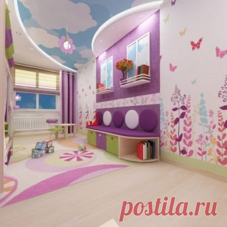 ФОТО-ДИЗАЙНА - Потолок в детской - Категория: Потолок в детской - Файл: Потолок в детской комнате