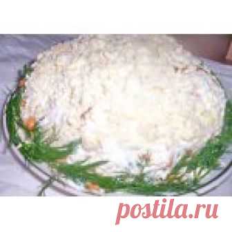 Закусочный рыбный торт-салат с крекерами Кулинарный рецепт