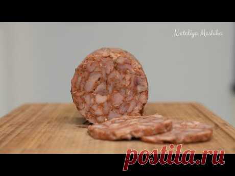 МРАМОРНАЯ ВЕТЧИНА ИЗ КУРИЦЫ в домашних условиях без консервантов и нитритной соли.
