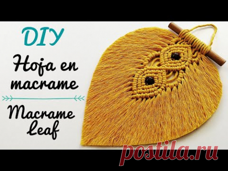 DIY como hacer una HOJA en  MACRAME (paso a paso) | DIY Macrame Leaf Tutorial