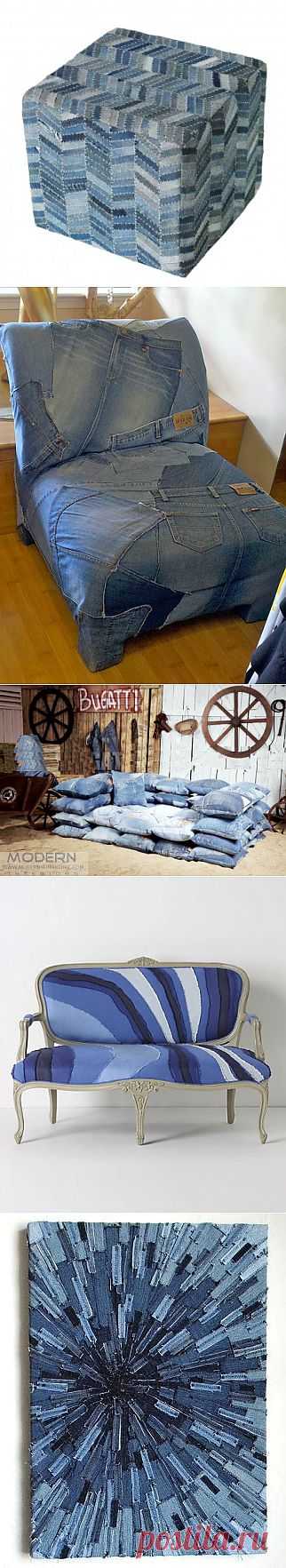 Замечательные подушки из старых джинсов. Мастер-класс.