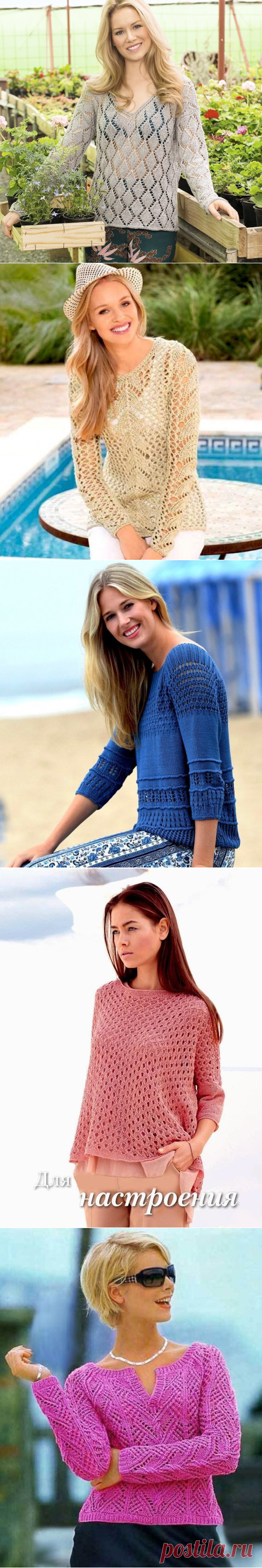 10 МОДЕЛЕЙ ЖЕНСКИХ ПУЛОВЕРОВ. ПУЛОВЕРЫ СПИЦАМИ, СХЕМЫ И ОПИСАНИЕ. | Вязание спицами. Рукоделие. | Яндекс Дзен