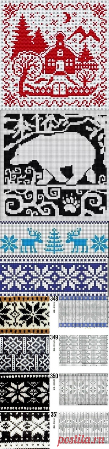 Зимний жаккард спицами