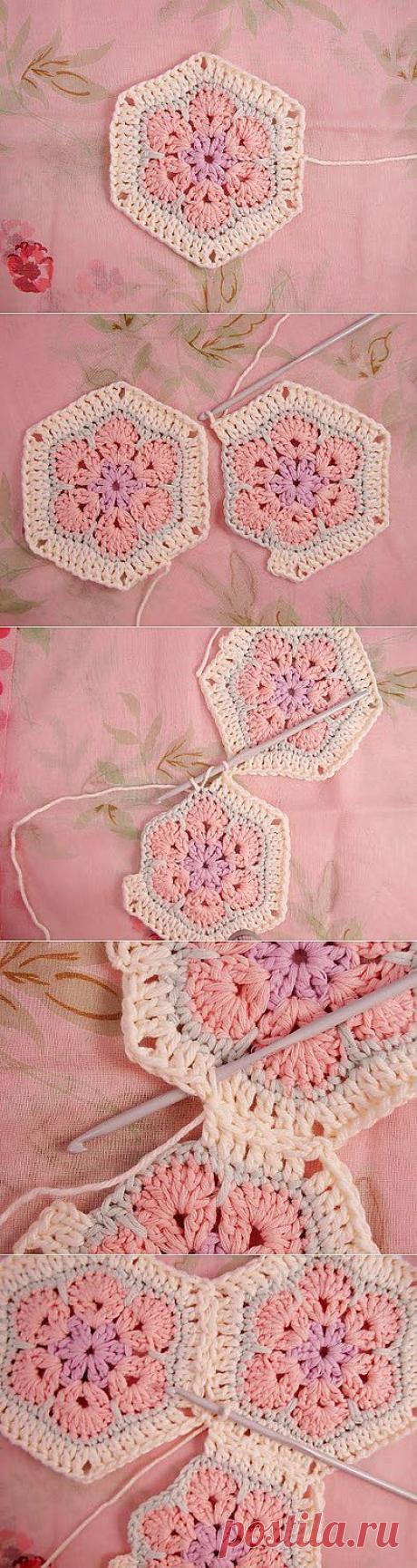 Heidi Bears: African Flower Hexagon Join-as-you-go Tutorial