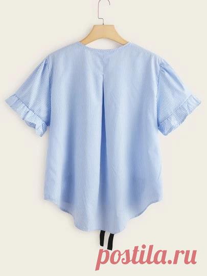 Блузки и топы для полных | Купить стильные и модные блузки и топы для полных онлайн  | SHEIN Россия