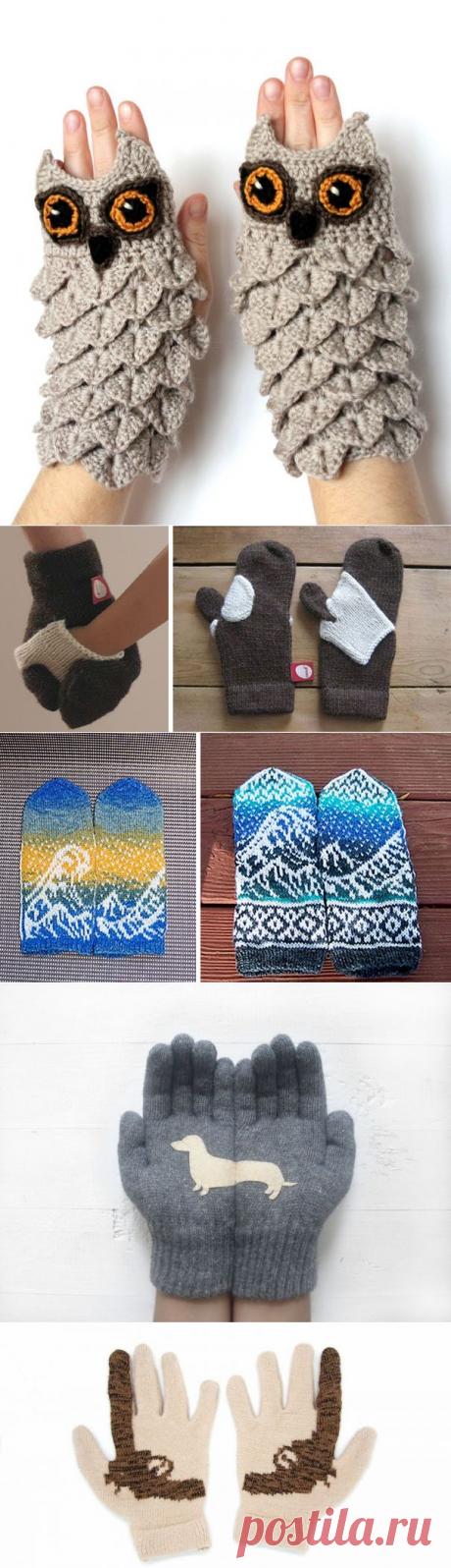 40 самых оригинальных варежек. Идеи.