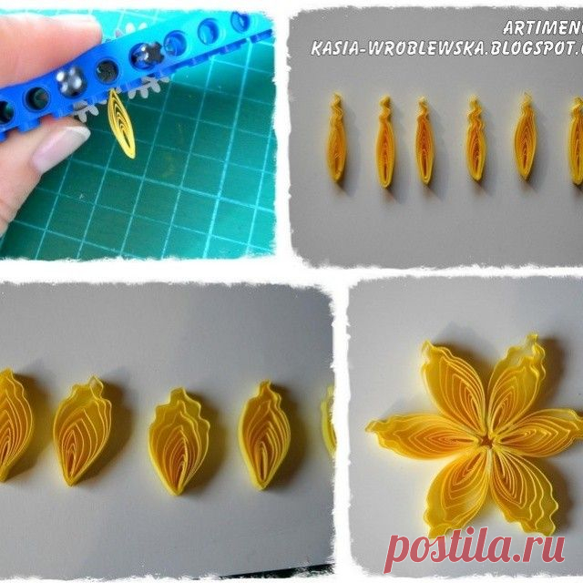 Making crimped #quilling #flower #petals with #lego :-D