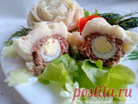 Котлета в картофельной розе – HandMade39.ru