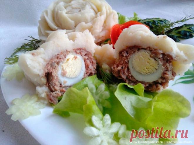 Котлета в картофельной розе – HandMade39.ru