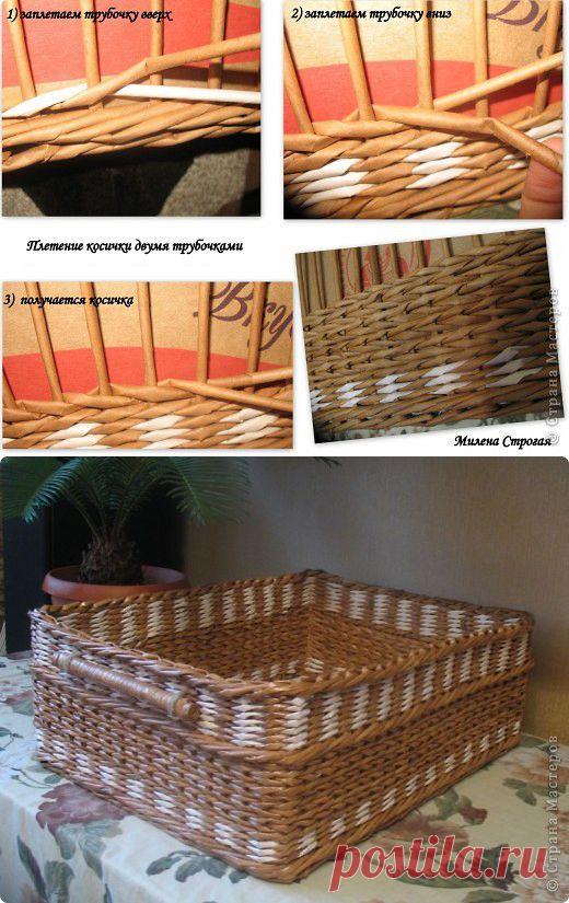 Короб из газет для хранения вещей(мастер-класс)