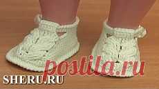 Ботиночки крючком пинетки. Мастер-класс 54 часть 2