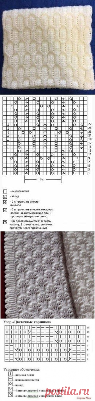 Пара узоров спицами