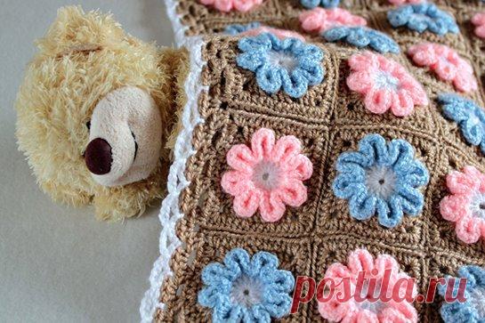 ЦВЕТОЧНЫЙ ПЛЕД. МАСТЕР-КЛАСС МОТИВА - Nebka.Ru