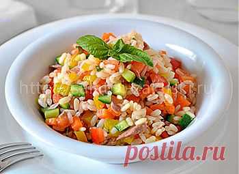 Салат с рисом и овощами | ГУРМАН