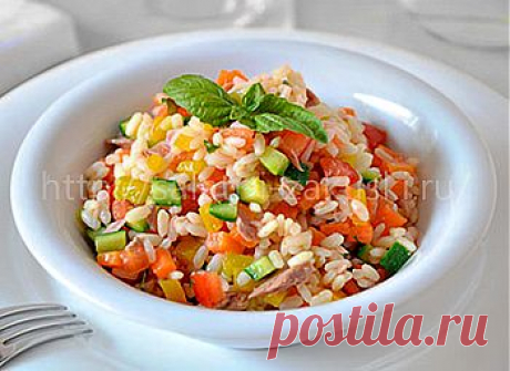 Салат с рисом и овощами | ГУРМАН