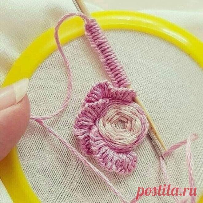 ​Необычные идеи для вышивки объемных цветов