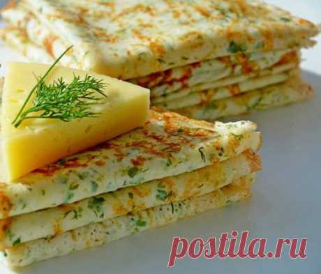 Сырные блины – Очень вкусны в горячем виде! | Самые вкусные кулинарные рецепты