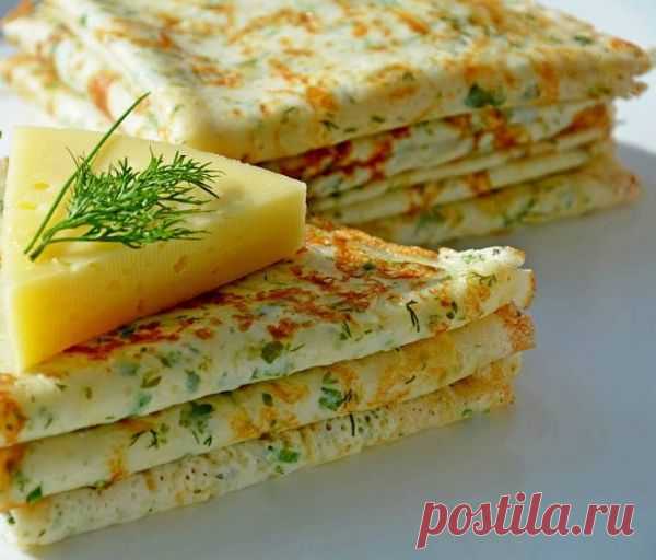 Сырные блины – Очень вкусны в горячем виде! | Самые вкусные кулинарные рецепты