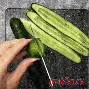 РОЛЛЫ ИЗ ОГУРЦА С КРАБОВЫМ МЯСОМ