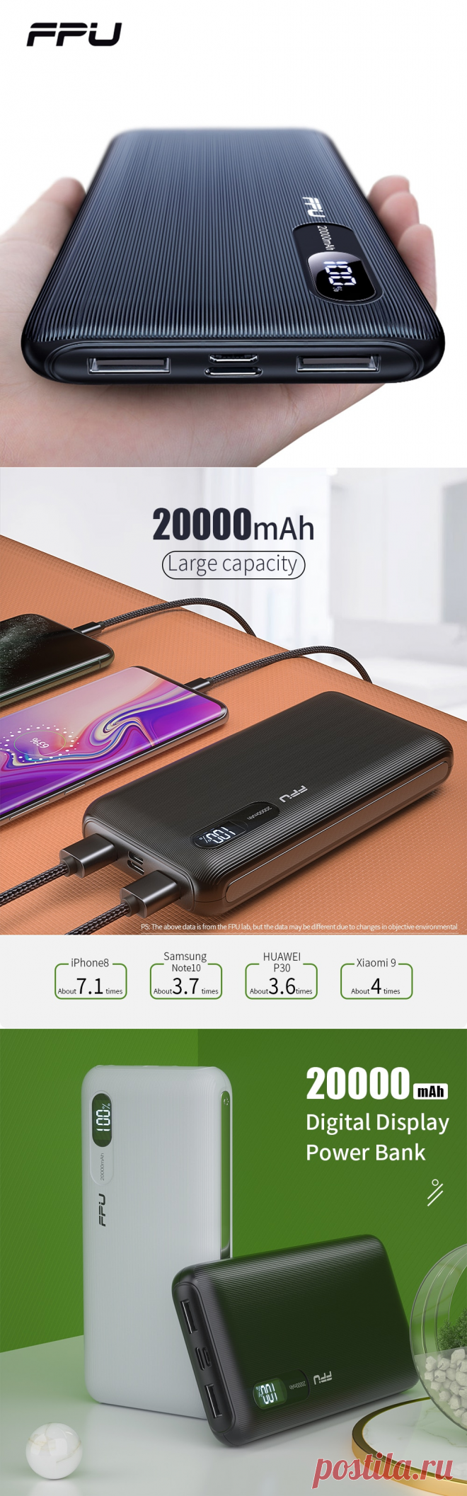 FPU внешний аккумулятор 20000 мАч портативное зарядное устройство 20000 мАч мобильный телефон внешний аккумулятор повербанк для Xiaomi mi|Внешние аккумуляторы| | АлиЭкспресс
