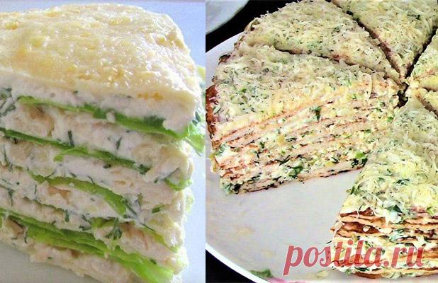 ТОП-2 Закусочный торт из куриной грудки Замечательный закусочный торт из нежной куриной грудки!