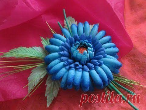 Мастер класс цветок из ткани "Гербера" / Цветы из ткани / PassionForum - мастер-классы по рукоделию