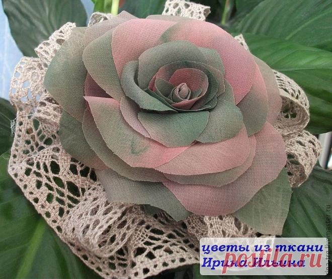 Брошь цветок из ткани в стиле бохо - цветы из ткани,бохо,бохо-стиль,бохо шик