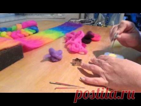 Putting design on your felted soap