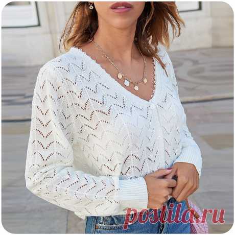 Вяжем легкие женственные кофточки в белом цвете.
