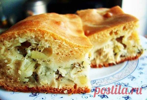 Капустный заливной пирог