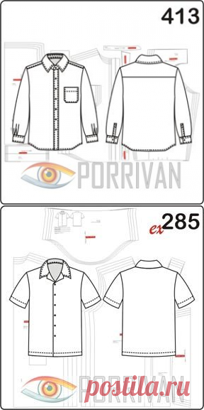 Выкройки мужской одежды. 352 готовые и бесплатные выкройки  - Porrivan