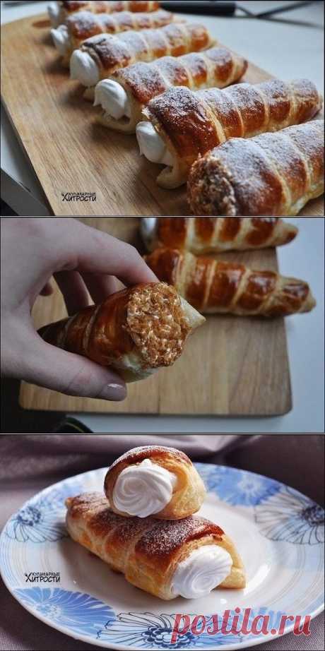 ТРУБОЧКИ С БЕЛКОВЫМ КРЕМОМ ☕